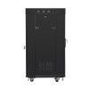 Lanberg Free Standing Cabinet 19'' with Glass Door 22U 60cm Ventilation Panel with LCD, 2 Fans & Thermostat Black (not assembled)