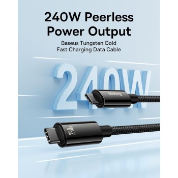 Baseus Cable USB-C to USB-C Tungsten Gold 240W 1.0m Blk