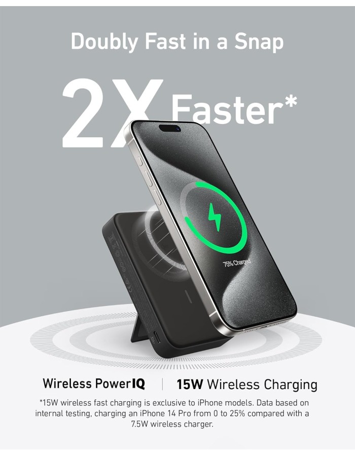 Anker Mobile Powerbank 10000 MagGo 633 Wireless 15W, with 27W USB C  Black