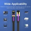 Vention NETWORK Cable CAT7 Flat 10.0m Black ICABL Vention NETWORK Cable CAT7 Flat 10.0m Black ICABL