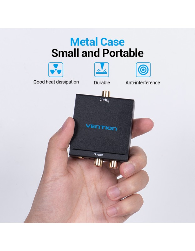 Vention BDFB0 Digital to Analog Converter Optical-Coaxial to 3.5mm-2RCA Vention BDFB0 Digital to Analog Converter Optical-Coaxial to 3.5mm-2RCA