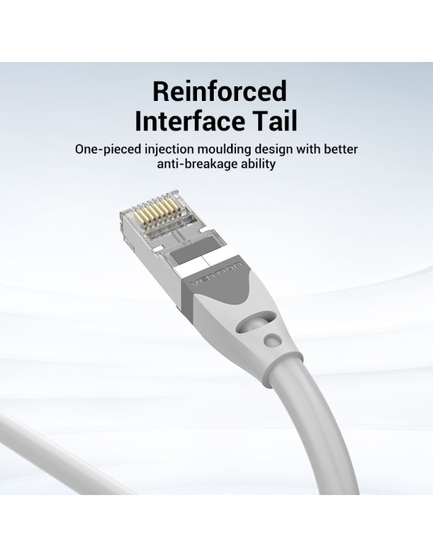 Vention NETWORK Cable CAT6A SFTP 0.3m Grey IBHHAA