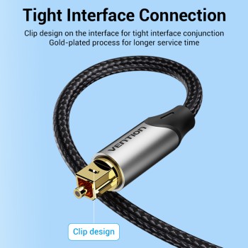Vention AUDIO Optical Cable Aluminum 15.0m Grey BAVHN