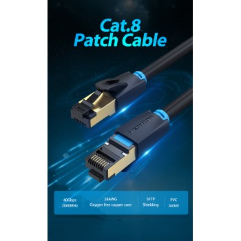 Vention NETWORK Cable CAT8 SFTP 3.0m Black IKABI