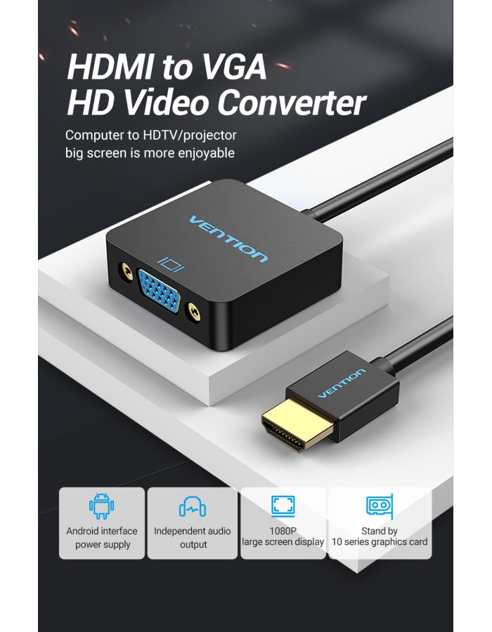 Vention Converter HDMI to VGA+Audio & USB Power ACRBB Vention Converter HDMI to VGA+Audio & USB Power ACRBB