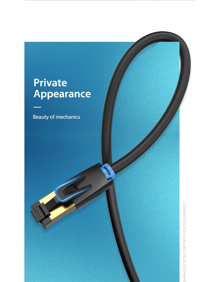 Vention NETWORK Cable CAT8 SFTP 10.0m Black IKABL