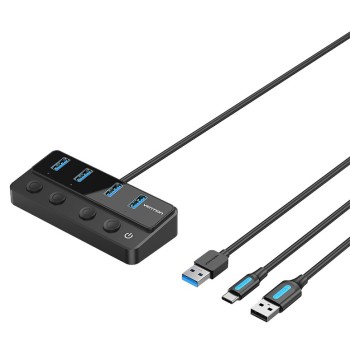 Vention HUB USB-C 4 x USB3.0 with Indiv.Power Switches 1.0m CHWBF