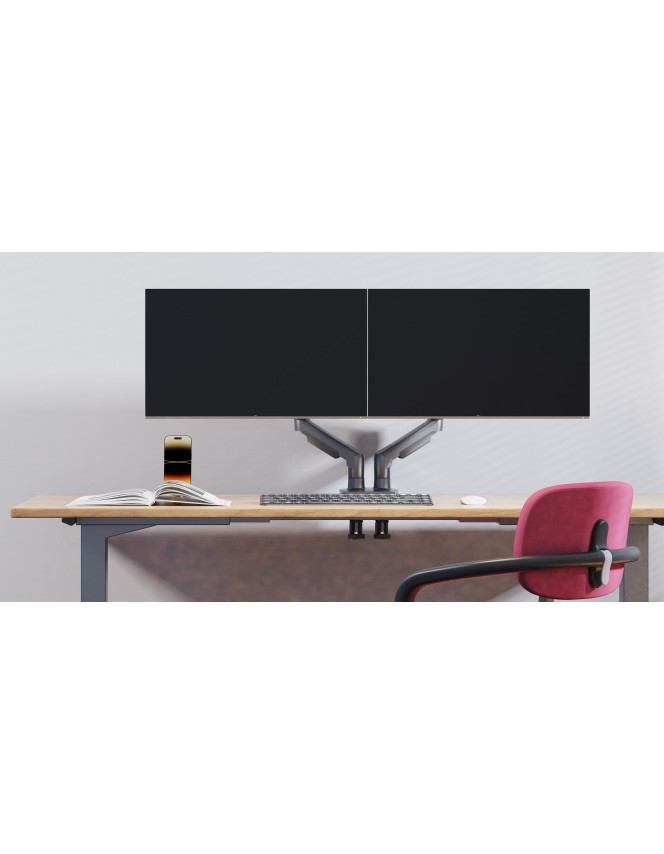 NBMounts F160 Dual Arm Gas Desk Monitor Mount (updated version) NBMounts F160 Dual Arm Gas Desk Monitor Mount (updated version)