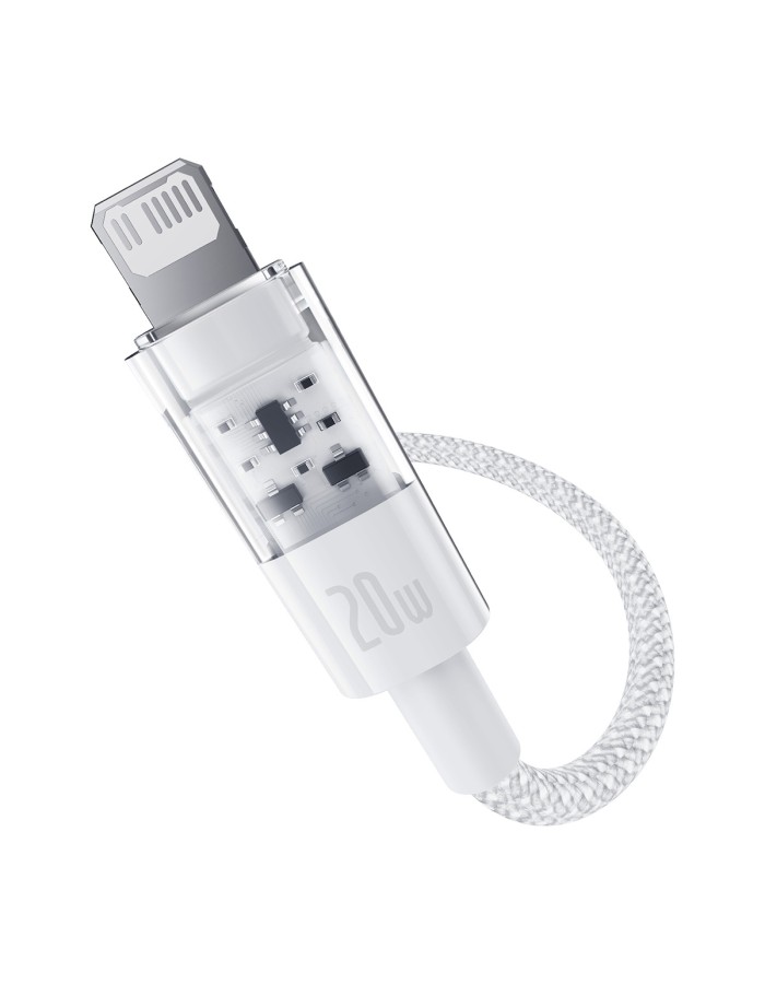 Baseus Cable Lightning to USB-C Gem Series 2.0m 20W White Baseus Cable Lightning to USB-C Gem Series 2.0m 20W White