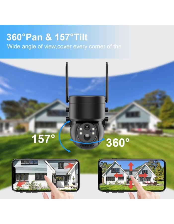 WOOX R3569 Outdoor Battery Camera 3MP PTZ with Solar Panel