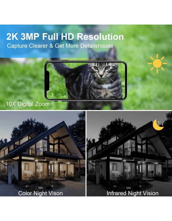 WOOX R3569 Outdoor Battery Camera 3MP PTZ with Solar Panel