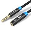 Vention AUDIO 3.5mm M-F Extension Cable Metal 1.0m VAB-B06-B100-M Vention AUDIO 3.5mm M-F Extension Cable Metal 1.0m VAB-B06-B100-M