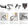 NBMounts G60 Single Arm Heavy Duty Desk Monitor Mount