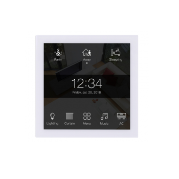 HDL GRANITE Panel White with 4'' Touch Display, Built In Temperature, Humidity & Proximity Sensor