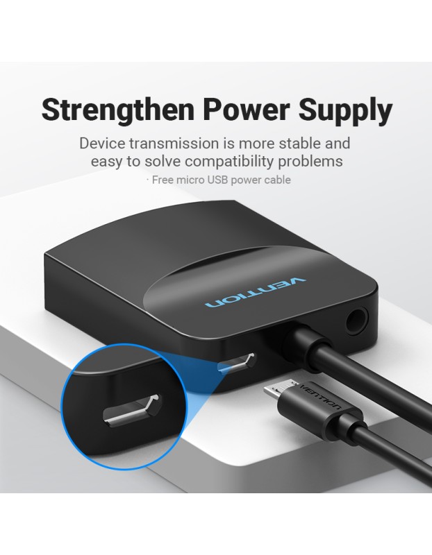 Vention Converter VGA+Audio to HDMI & USB Power 0.5m ACNBD Vention Converter VGA+Audio to HDMI & USB Power 0.5m ACNBD