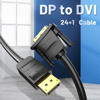Vention DisplayPort Cable to DVI-D 24+1 1.5m HAFBG Vention DisplayPort Cable to DVI-D 24+1 1.5m HAFBG