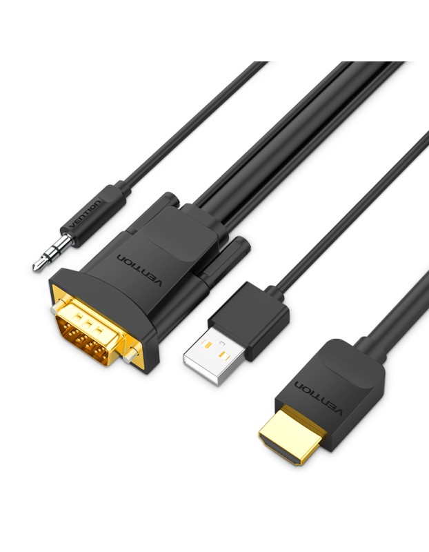 Vention HDMI Cable to VGA+Audio & USB Power 2.0m ABIBH