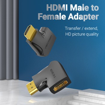 Vention HDMI Adaptor Male to Female 270 Degree Vertical Flat 4K60Hz AIQB0 Vention HDMI Adaptor Male to Female 270 Degree Vertical Flat 4K60Hz AIQB0