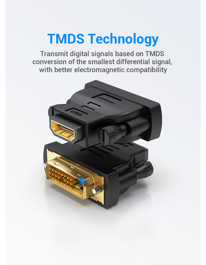 Vention HDMI Female to DVI 24+1 Male Adaptor (Dual Direction) ECDB0 Vention HDMI Female to DVI 24+1 Male Adaptor (Dual Direction) ECDB0