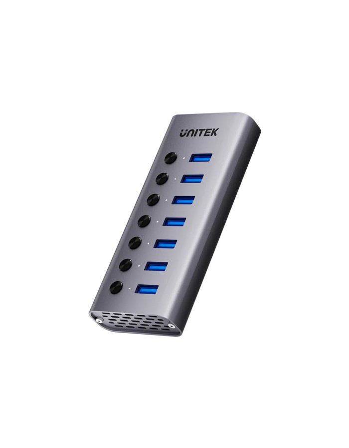 Unitek USB-C Hub 7xUSB-A Power Switch 12V2A H1314A