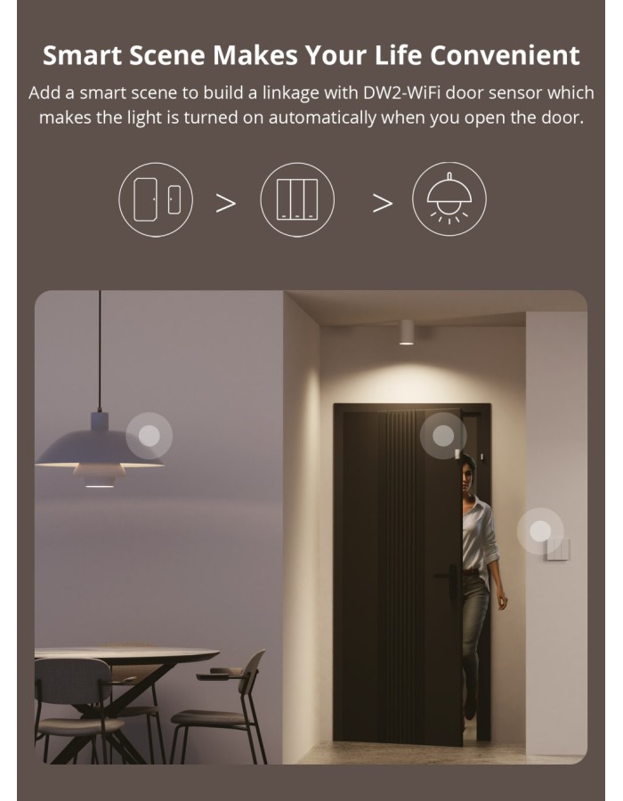 Sonoff M5 Matter WiFi Smart Wall Mechanical Switch 3-Button White Sonoff M5 Matter WiFi Smart Wall Mechanical Switch 3-Button White
