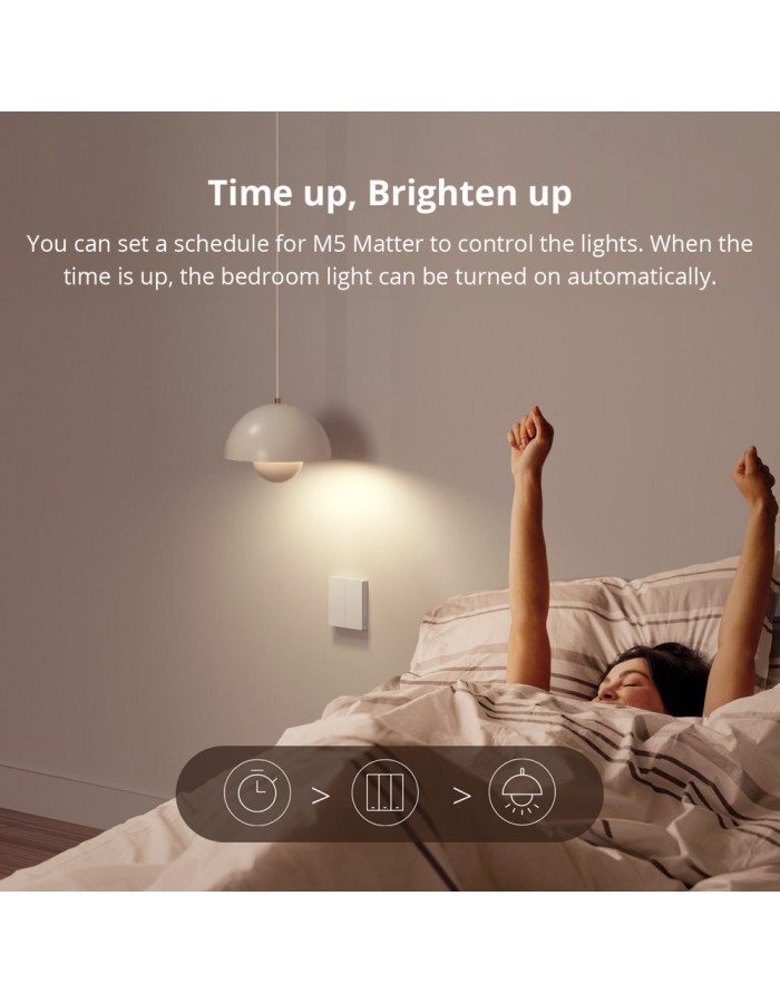 Sonoff M5 Matter WiFi Smart Wall Mechanical Switch 3-Button White Sonoff M5 Matter WiFi Smart Wall Mechanical Switch 3-Button White