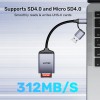 Unitek R1018E Super Fast Card Reader Up to 312mb/s USB-A/C Supports SD/MicroSD