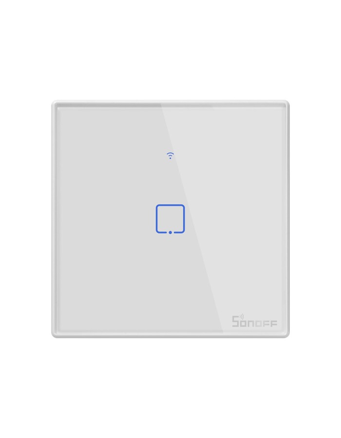 Sonoff T2EU1C-TX WiFi Smart Wall Touch Switch 1-Button White Sonoff T2EU1C-TX WiFi Smart Wall Touch Switch 1-Button White