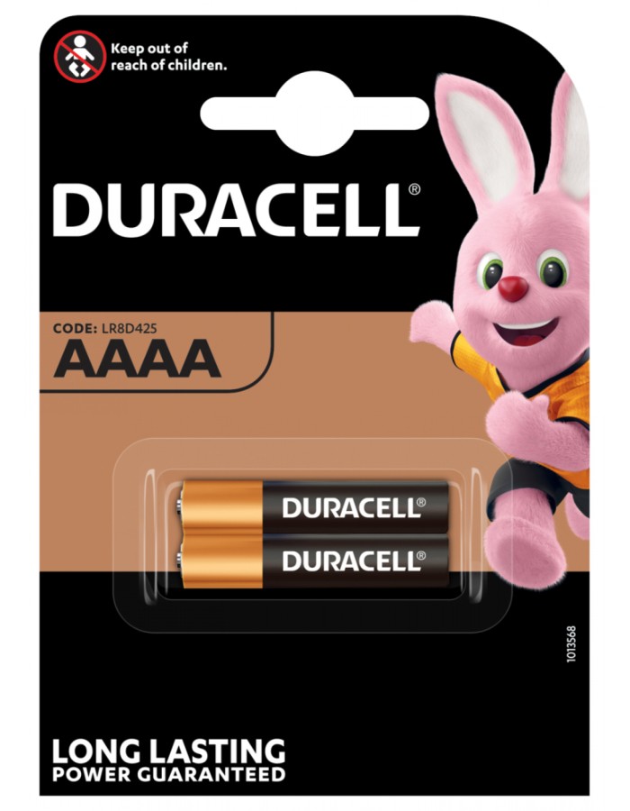 Duracell Alkaline AAAA LR80425 Batteries 2pcs