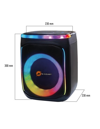 N-Gear FLASHBANGER 606 Karaoke Speaker BT/USB with 1x Wireless Microphone