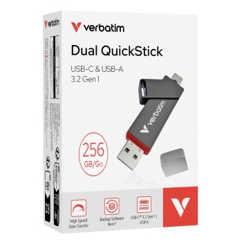 Verbatim USB Drive 3.2 Dual QuickStick USB-C/USB-A 256GB