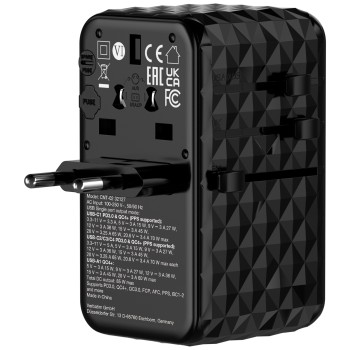 Verbatim Universal Charger Travel Adapter USB-C Retractable Cable 85W CNT-02