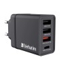 Verbatim Wall Charger 30W EU Plug 1 x USBC20W 3 x USBA CHR-30EU1 Black Verbatim Wall Charger 30W EU Plug 1 x USBC20W 3 x USBA CHR-30EU1 Black