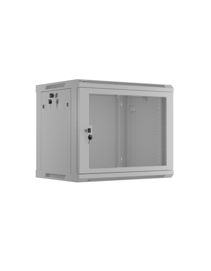 Lanberg Wall Rack 19'' with Perforated Door 4U 45cm Grey FLAT PACKED