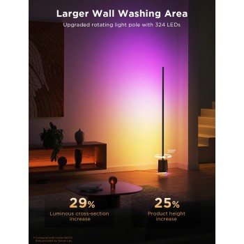 Govee Floor Lamp Pro Smart RGBICWW with Built-in Bluetooth Speaker H6079