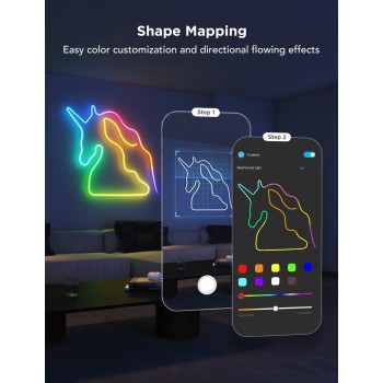 Govee Gaming Wall Neon Rope Light 2 5m (Matter) H61D5 Govee Gaming Wall Neon Rope Light 2 5m (Matter) H61D5