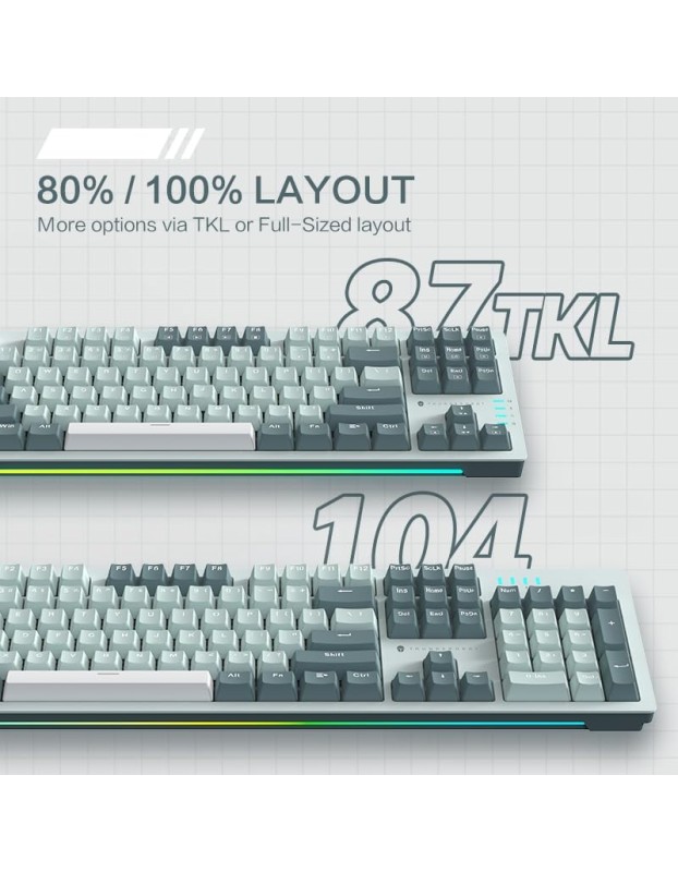 Thunderobot K104 Gaming Mechanical Keyboard 104 Red Switch Keys
