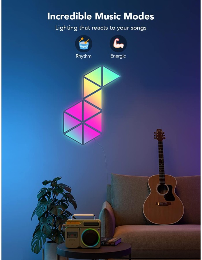 Govee Gaming Wall Glide Triangle Light Panels 10pack B6067