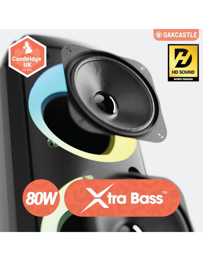 Majority PS200 Oakcastle Portable Karaoke Speaker 80W/BT/USB