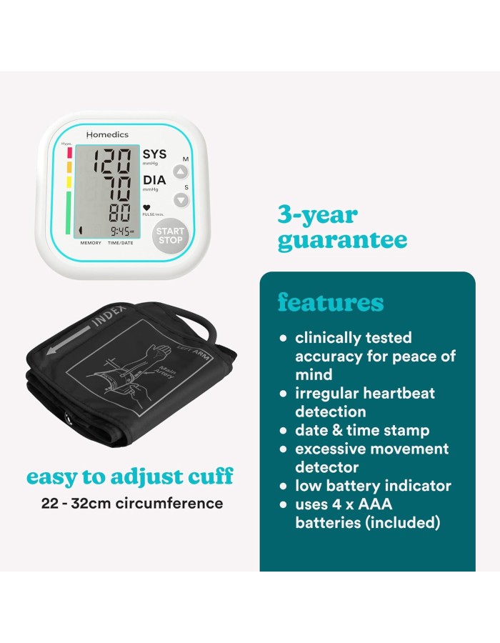 HoMedics Diagnostics Blood Pressure Monitor Arm Auto BPA-5020 HoMedics Diagnostics Blood Pressure Monitor Arm Auto BPA-5020