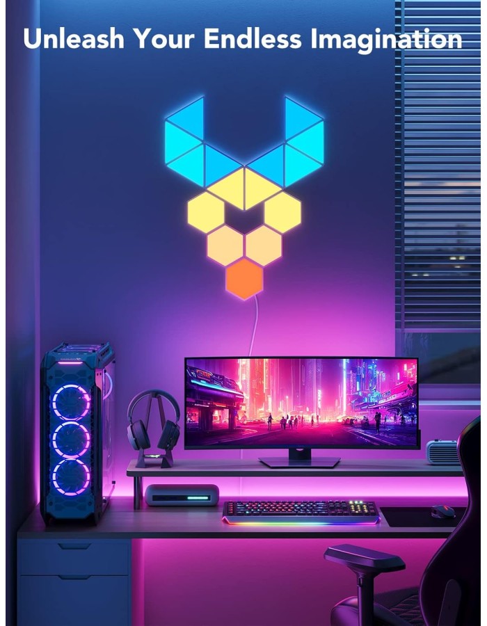 Govee Gaming Wall Glide Triangle Light Panels 10pack B6067