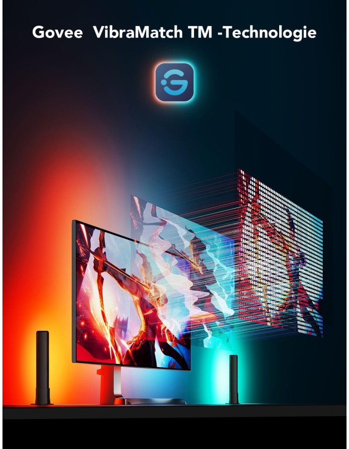Govee H6608 Monitor Back Light Strip & 2x Light Bars Gaming Set