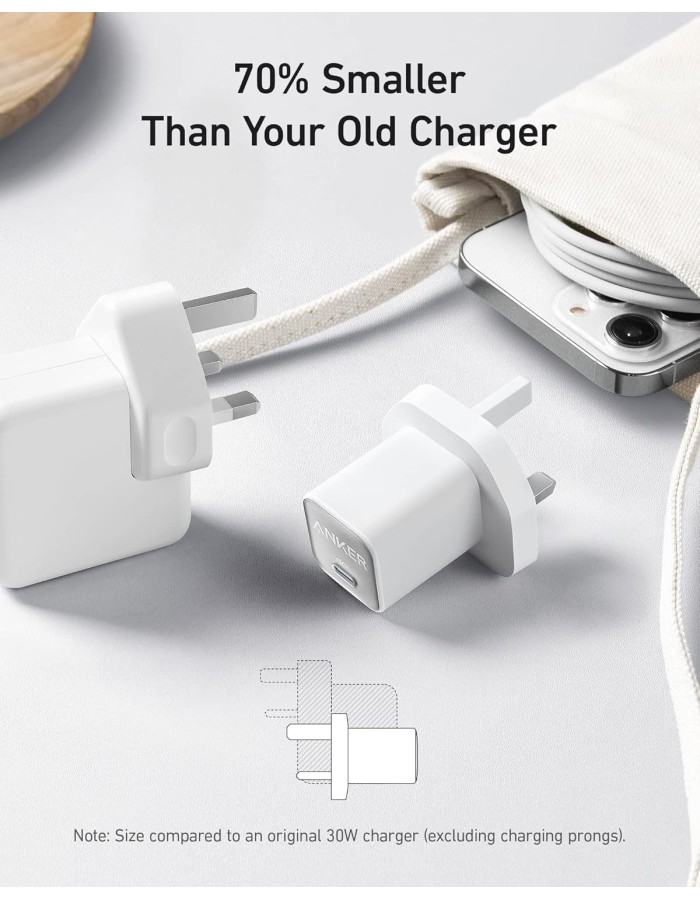 Anker Mobile Charger Wall 30W USB-C Nano 3 (511) White