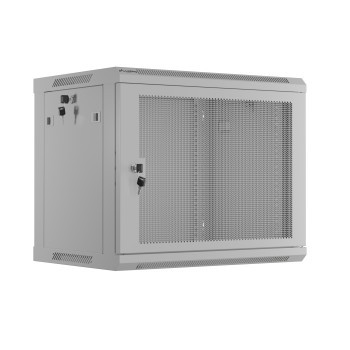 Lanberg Wall Rack 19'' with Perforated Door 9U 45cm Grey FLAT PACKED