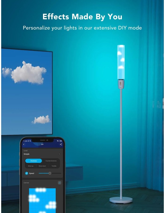 Govee Lamp Floor Smart RGBICWW (Cylinder Floor Lamp) H6078
