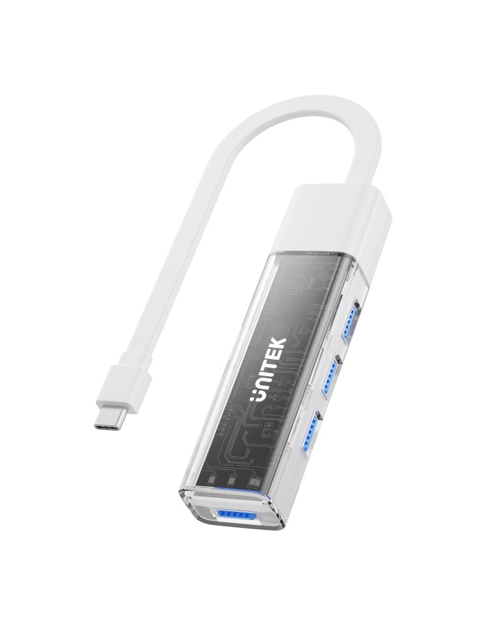 Unitek USB-C/USB-A Hub 4xUSB-A Ports Bi-Directional Detachable USB Cable H1319A