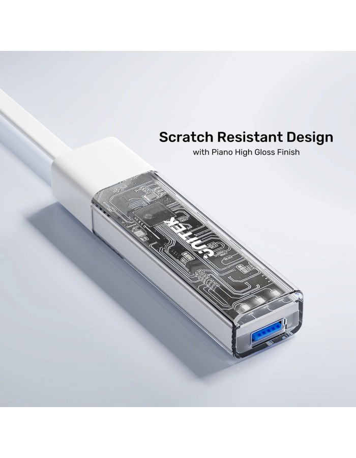 Unitek USB-C/USB-A Hub 4xUSB-A Ports Bi-Directional Detachable USB Cable H1319A
