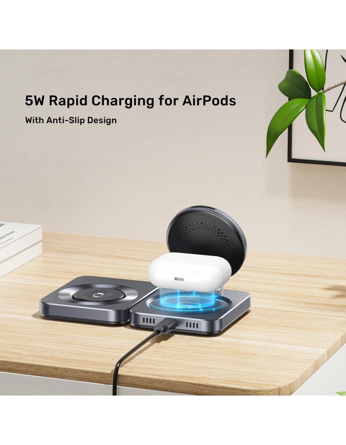 Unitek Charge Wireless Qi2 15W Foldable 3-in-1 Charging Station P1300A Unitek Charge Wireless Qi2 15W Foldable 3-in-1 Charging Station P1300A