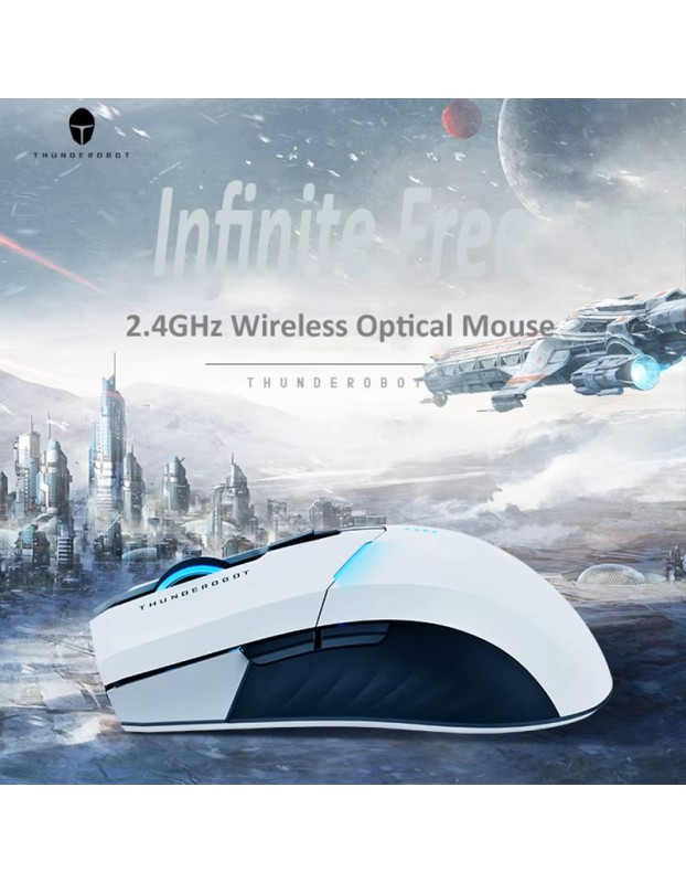 Thunderobot ML702 Wireless Gaming Rechargeable Mouse White Thunderobot ML702 Wireless Gaming Rechargeable Mouse White
