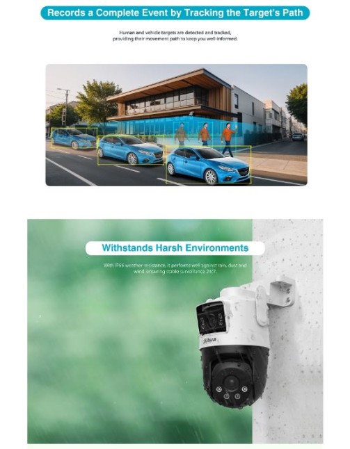 Dahua IP 5.0MP Wifi PT Dome Dual Illumination Dual Lens P5D-5F-PV